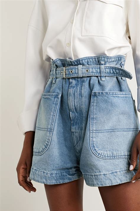 Denim Belted Shorts 